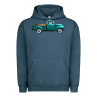 Pigment Midnight Navy western truck right side view Urban Hoodie - FaDigitalArtStudio