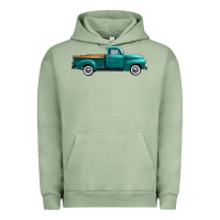 Pigment Oil Green western truck right side view Urban Hoodie - FaDigitalArtStudio