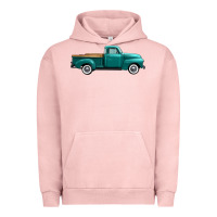 Pigment Salmon western truck right side view Urban Hoodie - FaDigitalArtStudio