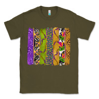 Army Green Mardi Gras Brushstrokes Classic Tee - BundleAndBundleShop