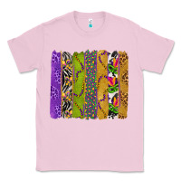 Bubblegum Pink Mardi Gras Brushstrokes Classic Tee - BundleAndBundleShop