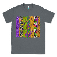 Charcoal Heather Mardi Gras Brushstrokes Classic Tee - BundleAndBundleShop