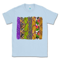 Dusty Blue Mardi Gras Brushstrokes Classic Tee - BundleAndBundleShop