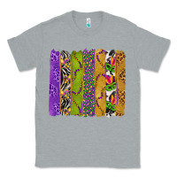Heather Grey Mardi Gras Brushstrokes Classic Tee - BundleAndBundleShop