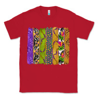 Red Mardi Gras Brushstrokes Classic Tee - BundleAndBundleShop
