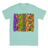Seafoam Mardi Gras Brushstrokes Classic Tee - BundleAndBundleShop
