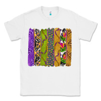 White Mardi Gras Brushstrokes Classic Tee - BundleAndBundleShop