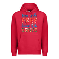 Cardinal home of the free because of the brave Premium Hoodie - HRA Design Shop
