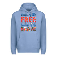 Colony Blue home of the free because of the brave Premium Hoodie - HRA Design Shop