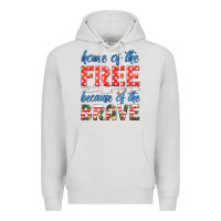 Dove Grey home of the free because of the brave Premium Hoodie - HRA Design Shop
