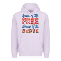 Lilac home of the free because of the brave Premium Hoodie - HRA Design Shop