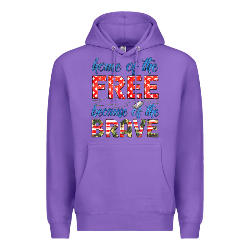 Home Of The Free Because Of The Brave Premium Hoodie by HRA Design Shop | Teevron