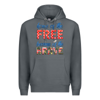 Rock home of the free because of the brave Premium Hoodie - HRA Design Shop