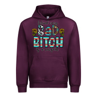 Mauve Wine Behind Every Bad Bitch is a Carseat Urban Hoodie - CowhideDigitalArt