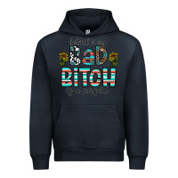 Navy Behind Every Bad Bitch is a Carseat Urban Hoodie - CowhideDigitalArt