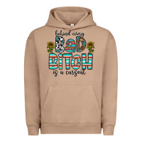 Pigment Burro Behind Every Bad Bitch is a Carseat Urban Hoodie - CowhideDigitalArt