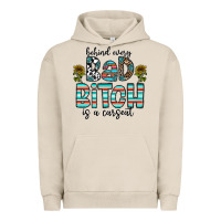 Pigment French Oak Behind Every Bad Bitch is a Carseat Urban Hoodie - CowhideDigitalArt
