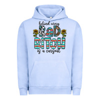 Pigment Grape Ice Behind Every Bad Bitch is a Carseat Urban Hoodie - CowhideDigitalArt