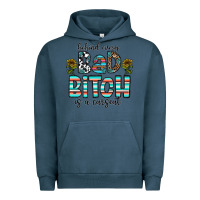 Pigment Midnight Navy Behind Every Bad Bitch is a Carseat Urban Hoodie - CowhideDigitalArt