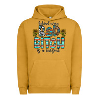 Pigment Peanut Butter Behind Every Bad Bitch is a Carseat Urban Hoodie - CowhideDigitalArt