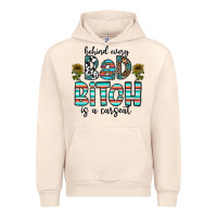 Sandshell Behind Every Bad Bitch is a Carseat Urban Hoodie - CowhideDigitalArt