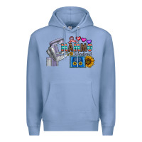 Colony Blue mammo technologist Premium Hoodie - CowhideDigitalArt