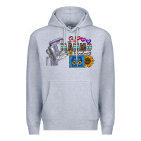 Heather Grey mammo technologist Premium Hoodie - CowhideDigitalArt