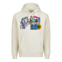 Oatmeal Heather mammo technologist Premium Hoodie - CowhideDigitalArt