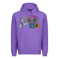 Purple mammo technologist Premium Hoodie - CowhideDigitalArt