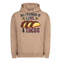 Pigment Burro All You Need Is Love And Tacos Urban Hoodie - CowhideDigitalArt