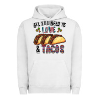 Pigment Lunar Rock All You Need Is Love And Tacos Urban Hoodie - CowhideDigitalArt