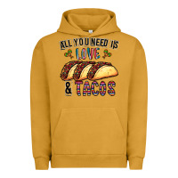 Pigment Peanut Butter All You Need Is Love And Tacos Urban Hoodie - CowhideDigitalArt