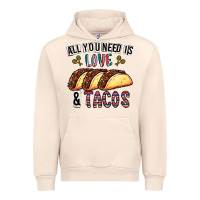 Sandshell All You Need Is Love And Tacos Urban Hoodie - CowhideDigitalArt