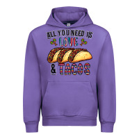 Tulip All You Need Is Love And Tacos Urban Hoodie - CowhideDigitalArt