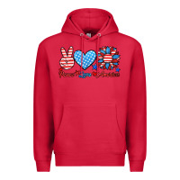 Cardinal peace love america Premium Hoodie - HRA Design Shop