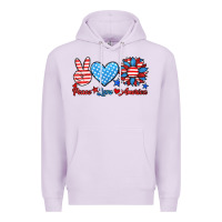 Lilac peace love america Premium Hoodie - HRA Design Shop