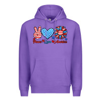 Purple peace love america Premium Hoodie - HRA Design Shop