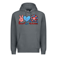 Rock peace love america Premium Hoodie - HRA Design Shop