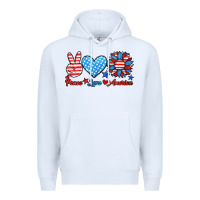 White peace love america Premium Hoodie - HRA Design Shop