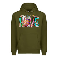 Army Green love easter day nurse Premium Hoodie - RacoonDesign