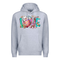Heather Grey love easter day nurse Premium Hoodie - RacoonDesign