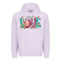 Lilac love easter day nurse Premium Hoodie - RacoonDesign