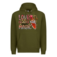 Army Green love is the closet thing to magic Premium Hoodie - RacoonDesign