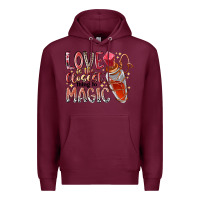 Burgundy love is the closet thing to magic Premium Hoodie - RacoonDesign