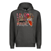 Charcoal Heather love is the closet thing to magic Premium Hoodie - RacoonDesign