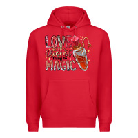 Red love is the closet thing to magic Premium Hoodie - RacoonDesign