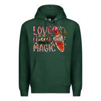Sports Green love is the closet thing to magic Premium Hoodie - RacoonDesign