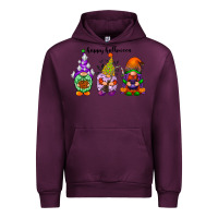 Mauve Wine happy halloween gnomes black Urban Hoodie - RacoonDesign