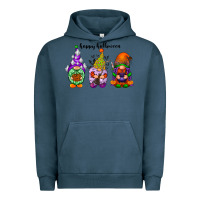 Pigment Midnight Navy happy halloween gnomes black Urban Hoodie - RacoonDesign