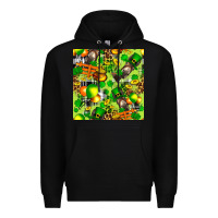 Black St. Patrick's Donkey With Shamrock Seamless Premium Hoodie - FaDigitalArtStudio